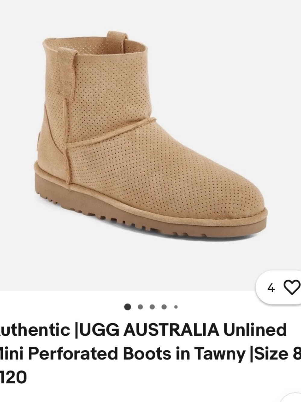 UGG Kids Perforated Mini Boot in Tawny
